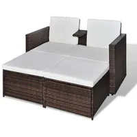 VidaXL Garten-Lounge-Set 4-tlg. braun