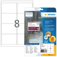 Herma Folienetiketten, 99.1x67.7mm, wetterfest, weiß matt, 25 Blatt 8331