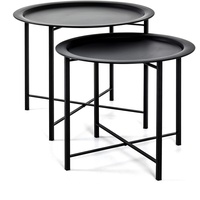 Haku-Möbel HAKU Möbel Couchtische-Set Metall schwarz
