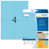 Herma Etiketten A6, ablösbar, hellblau, 20 Blatt 80 Etiketten)