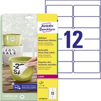 Avery Zweckform AVERY Zweckform wetterfeste Folienetiketten 99.1x42.3mm, ablösbar, wetterfest,