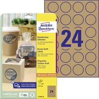 Avery Zweckform AVERY Zweckform Naturbraune Etiketten rund, 40mm, braun,