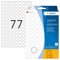 Herma 2230 Punktaufkleber Klebepunkte weiß, 2464 Stück, Ø 13
