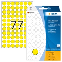 Herma Klebepunkte 2231 gelb Ø 13,0 mm, 2.464 St.
