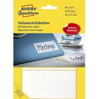 Avery Zweckform Universaletiketten 3331 Weiß 98,0 x 51,0 mm