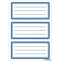 Herma Buchetiketten, blaue Randgestaltung, 76 x 35 mm