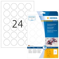 Herma Sicherheitsetiketten rund, 40mm, weiß, 25 Blatt 600 Etiketten)