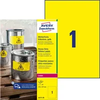 Avery Zweckform Folien-Etiketten L6111-20 Gelb 210 x 297 mm