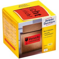 Avery Zweckform Warnetiketten 7211 rot »Vorsicht zerbrechlich!« 100,0 x