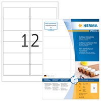Herma Etiketten Outdoor, 99.1x42.3mm, wetterfest, weiß, matt, 40 Blatt