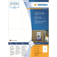 Herma Stabile Aushängeschilder 70x148.5mm, weiß, 100 Blatt (8047)