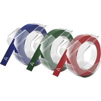 Dymo Original Prägeband 3D schwarz rot blau Blister S0847750