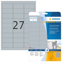 Herma Typenschild-Etiketten 4592 silber 63,5 x 29,6 mm