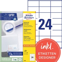 Zweckform AVERY Zweckform Etiketten Universal-Etiketten 70 x 36 mm