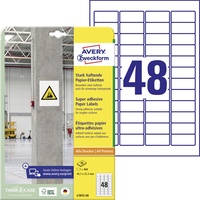 Avery Zweckform AVERY Zweckform Power-Etiketten L7873-20 weiß 45,7 x