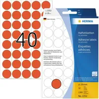 Herma Klebepunkte 2252 rot Ø 19,0 mm 1280 St.