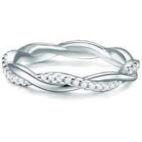 Trilani Ring Sterling Silber Zirkonia in 55 Weiss Damen