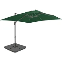 VidaXL Sonnenschirm mit Tragbarem Sonnenschirmständer Grün