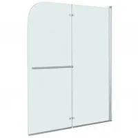 VidaXL Faltbare Duschkabine 2 Paneele ESG 120 x 140