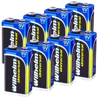 Wilhelm 8 x Wilhelm Universal 9V Block Batterien auch