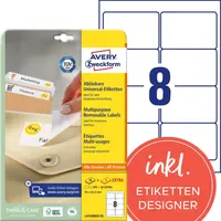 Avery Zweckform Universaletiketten L4745REV-25 Weiß 96,0 x 63,5 mm