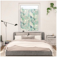 Lichtblick Fensterfolie selbstklebend, Sichtschutz, Sloths on turquoise - grün