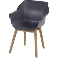 Hartman Sophie Teak ergonomischer Outdoorsessel Anthrazit