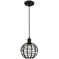 Westinghouse Pendelleuchte Kugel Käfig mattschwarz mit 1 Lampe