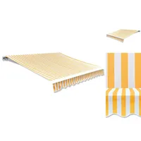VidaXL Markisenbespannung Canvas 500 x 300 cm orange/weiß