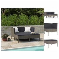 VidaXL Polyrattan Lounge Set 4-tlg. grau 3056968