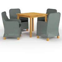 VidaXL Garten-Essgruppe 5-tlg. Hellgrau