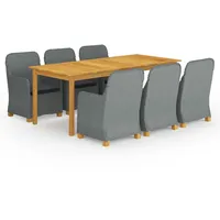 VidaXL Garten-Essgruppe 9-tlg. Hellgrau