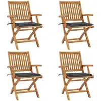 VidaXL Klappbare Gartenstühle mit Kissen 40 x 56 x