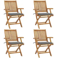 VidaXL Klappbare Gartenstühle mit Kissen 41 x 41 x