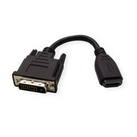 Value HDMI-DVI Adapterkabel, HDMI BU / DVI-D ST