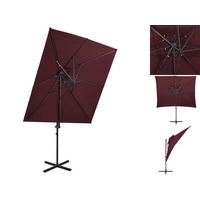 VidaXL Ampelschirm mit Lüftung 250 x 250 cm bordeauxrot