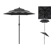 VidaXL Sonnenschirm mit Aluminium-Mast 3-lagig Anthrazit 2 m