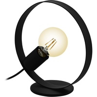 EGLO Frijolas, Tischleuchte industrial, Nachttischlampe aus Metall in Schwarz,