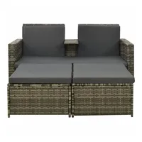 VidaXL Garten-Lounge-Set 3-tlg. grau 313128