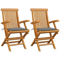 VidaXL Gartenstuhl 60 x 113,5 x 20,7 cm grau