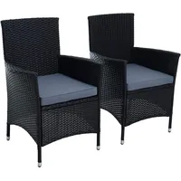 Estexo Polyrattan Gartensessel 55 x 44 x 59 cm