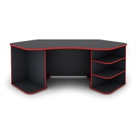 ByLIVING Schreibtisch Thanatos, Breite 198 cm, anthrazit, Kanten in