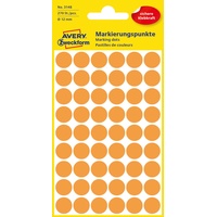 Avery Zweckform Klebepunkte leuchtorange Ø 12,0 mm, 270 St.