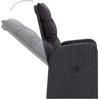 VidaXL Garten-Essgruppe 7-tlg. schwarz 3067907