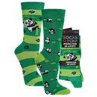 Socks4Fun Damen Jungen Herren Funsocken (2 Paar) 36-42 Panda