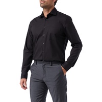Seidensticker Businesshemd »Schwarze Rose«, Regular Kentkragen Uni schwarz