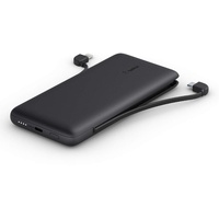 Belkin BOOST CHARGETM Powerbank,10.000 mAh 18W, mit Kabeln, schwarz