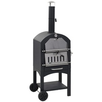 VidaXL Garten-Holzkohle-Pizzaofen mit Schamottstein
