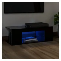 VidaXL TV-Schrank mit LED-Leuchten Schwarz 90x39x30cm
