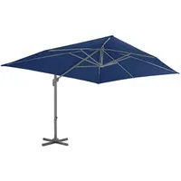 VidaXL Ampelschirm mit Aluminium-Mast 400 x 300 cm Azurblau